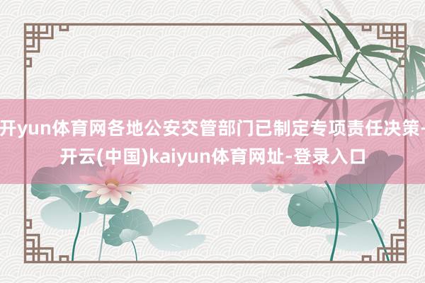 开yun体育网各地公安交管部门已制定专项责任决策-开云(中国)kaiyun体育网址-登录入口