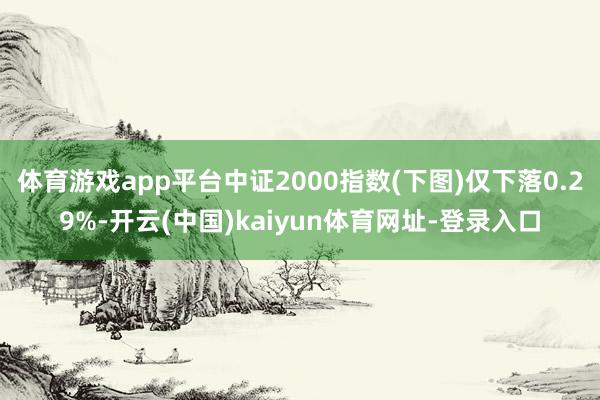 体育游戏app平台中证2000指数(下图)仅下落0.29%-开云(中国)kaiyun体育网址-登录入口