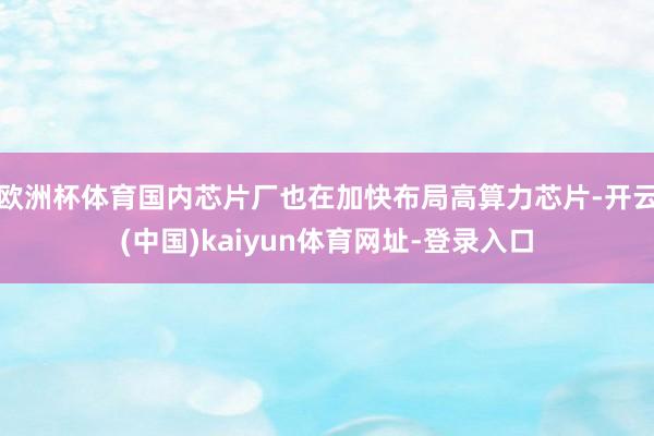 欧洲杯体育国内芯片厂也在加快布局高算力芯片-开云(中国)kaiyun体育网址-登录入口
