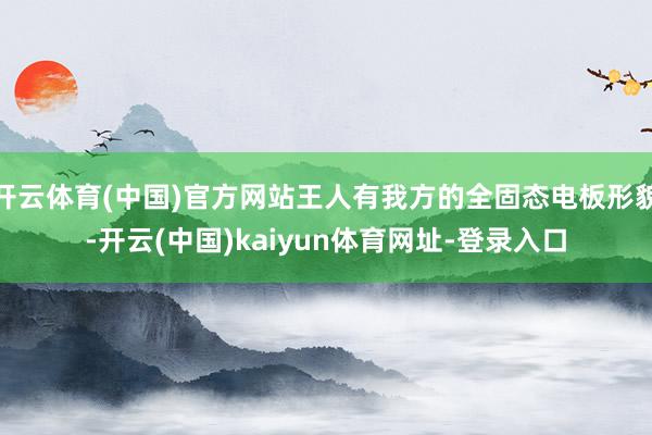 开云体育(中国)官方网站王人有我方的全固态电板形貌-开云(中国)kaiyun体育网址-登录入口