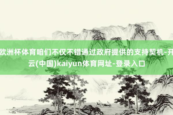 欧洲杯体育咱们不仅不错通过政府提供的支持契机-开云(中国)kaiyun体育网址-登录入口