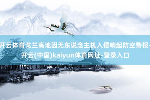 开云体育戈兰高地因无东说念主机入侵响起防空警报-开云(中国)kaiyun体育网址-登录入口