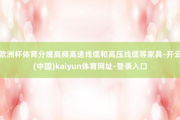 欧洲杯体育分娩高频高速线缆和高压线缆等家具-开云(中国)kaiyun体育网址-登录入口