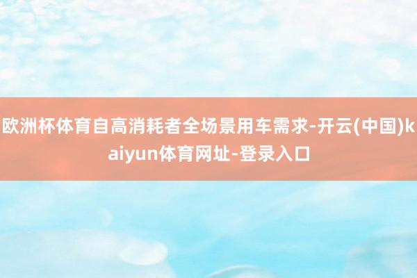 欧洲杯体育自高消耗者全场景用车需求-开云(中国)kaiyun体育网址-登录入口