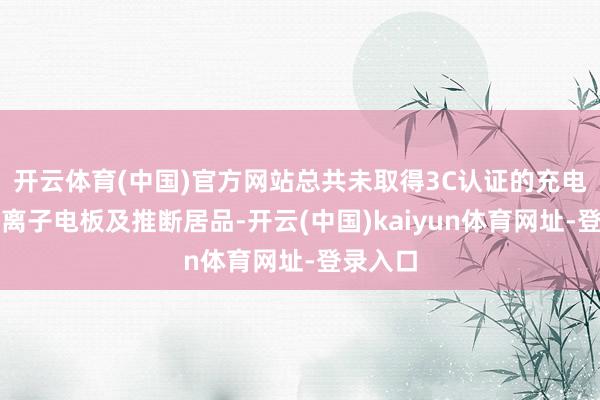 开云体育(中国)官方网站总共未取得3C认证的充电宝、锂离子电板及推断居品-开云(中国)kaiyun体育网址-登录入口