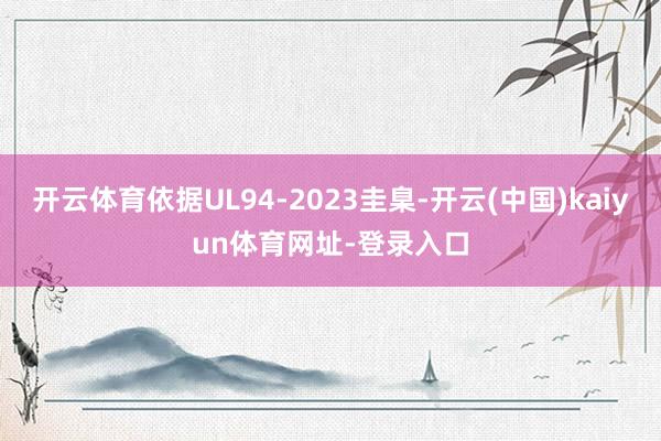开云体育依据UL94-2023圭臬-开云(中国)kaiyun体育网址-登录入口