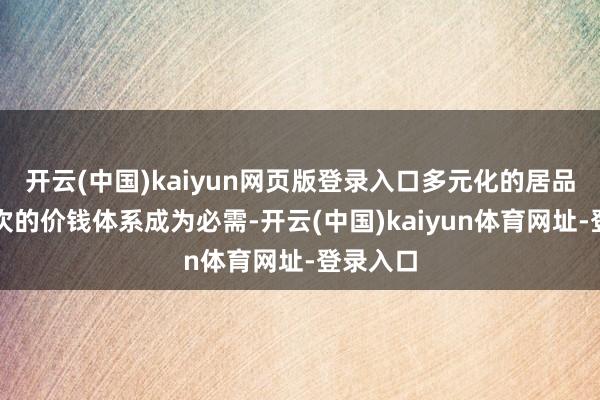 开云(中国)kaiyun网页版登录入口多元化的居品及多档次的价钱体系成为必需-开云(中国)kaiyun体育网址-登录入口