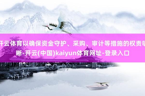 开云体育以确保资金守护、采购、审计等措施的权责明晰-开云(中国)kaiyun体育网址-登录入口