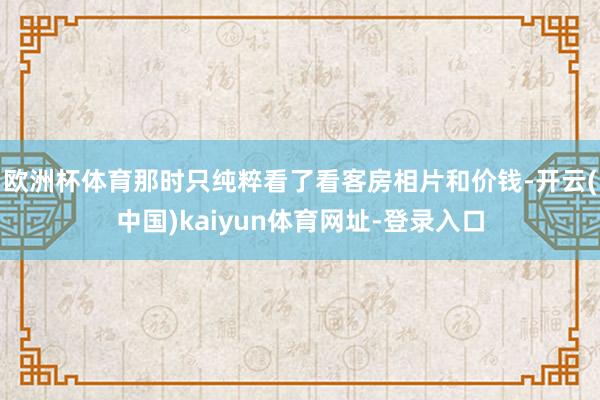 欧洲杯体育那时只纯粹看了看客房相片和价钱-开云(中国)kaiyun体育网址-登录入口